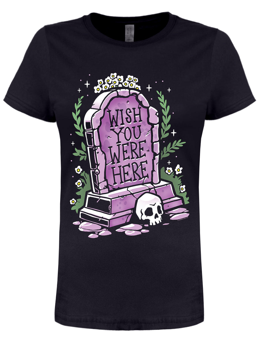 Tombstone Wish You Were Here Ladies Black T-Shirt