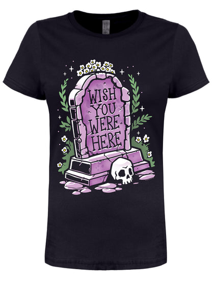 Tombstone Wish You Were Here Ladies Black T-Shirt