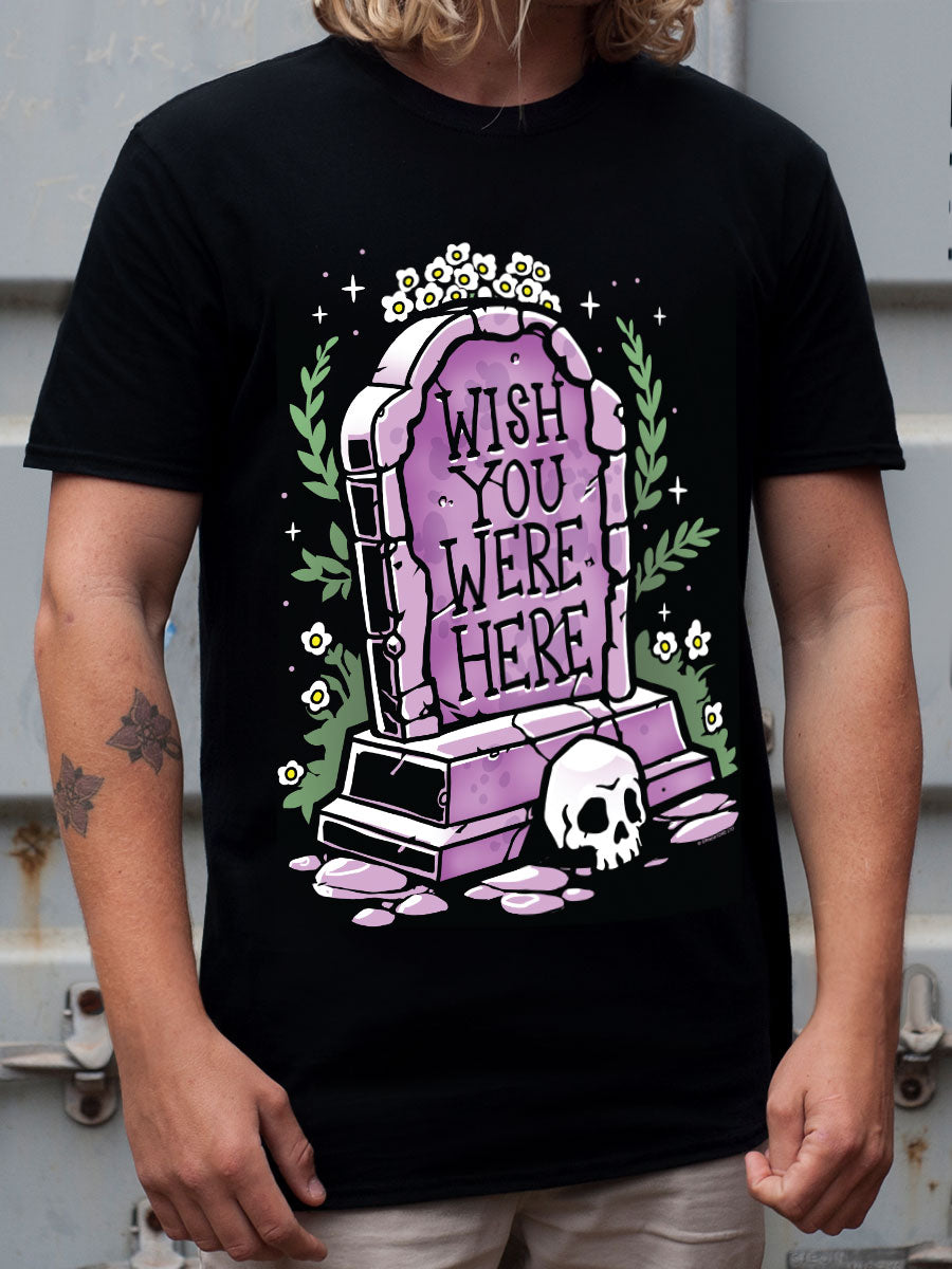 Tombstone Wish You Were Here Men's Black T-Shirt