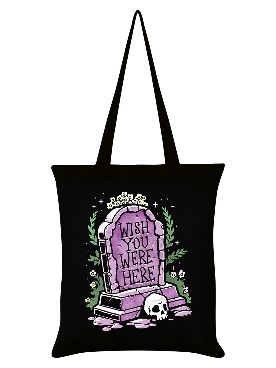 Tombstone Wish You Were Here Black Tote Bag