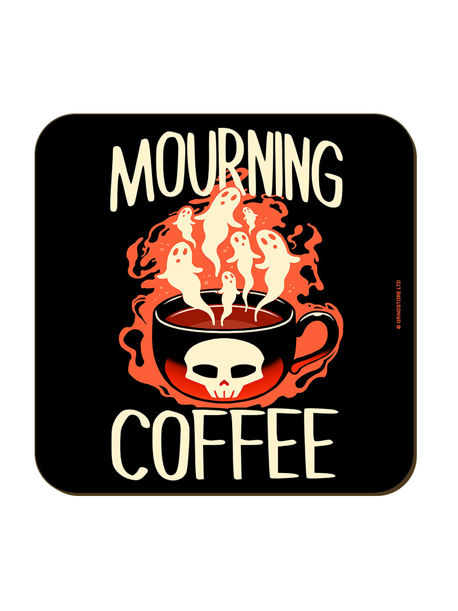 Halloween Mourning Coffee Square Coaster