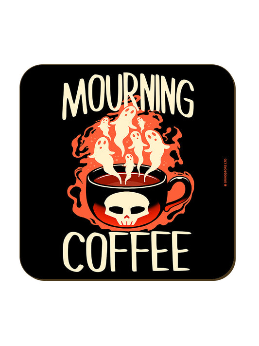 Halloween Mourning Coffee Square Coaster