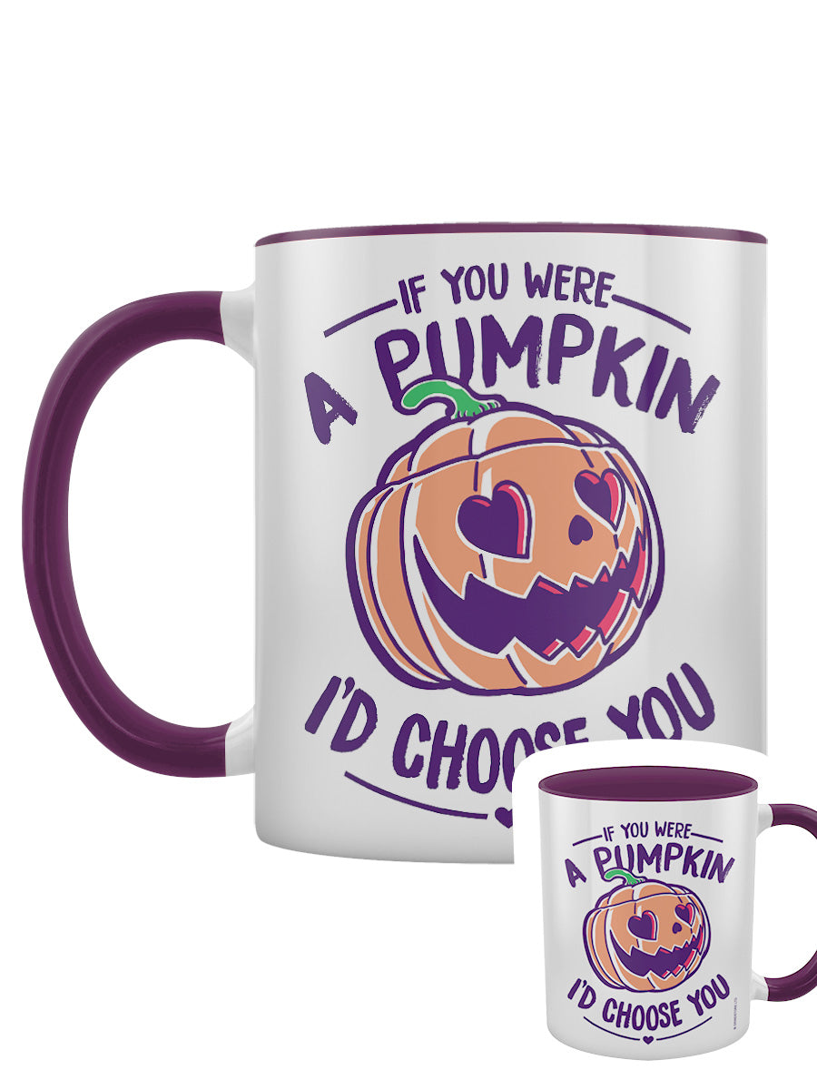 If You Were A Pumpkin I'd Choose You Purple Inner 2-Tone Mug