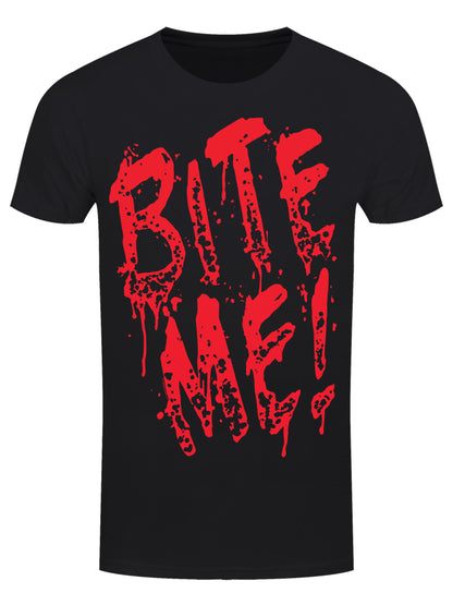 Halloween Bite Me Men's Black T-Shirt