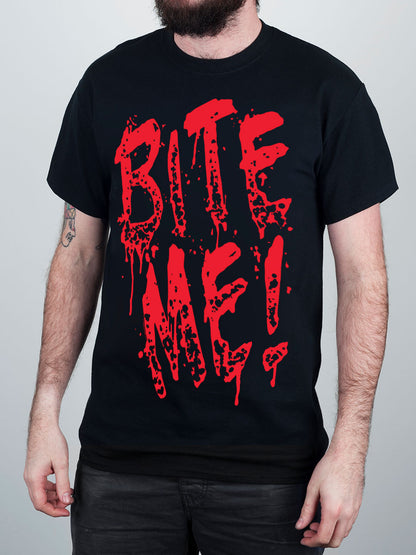 Halloween Bite Me Men's Black T-Shirt