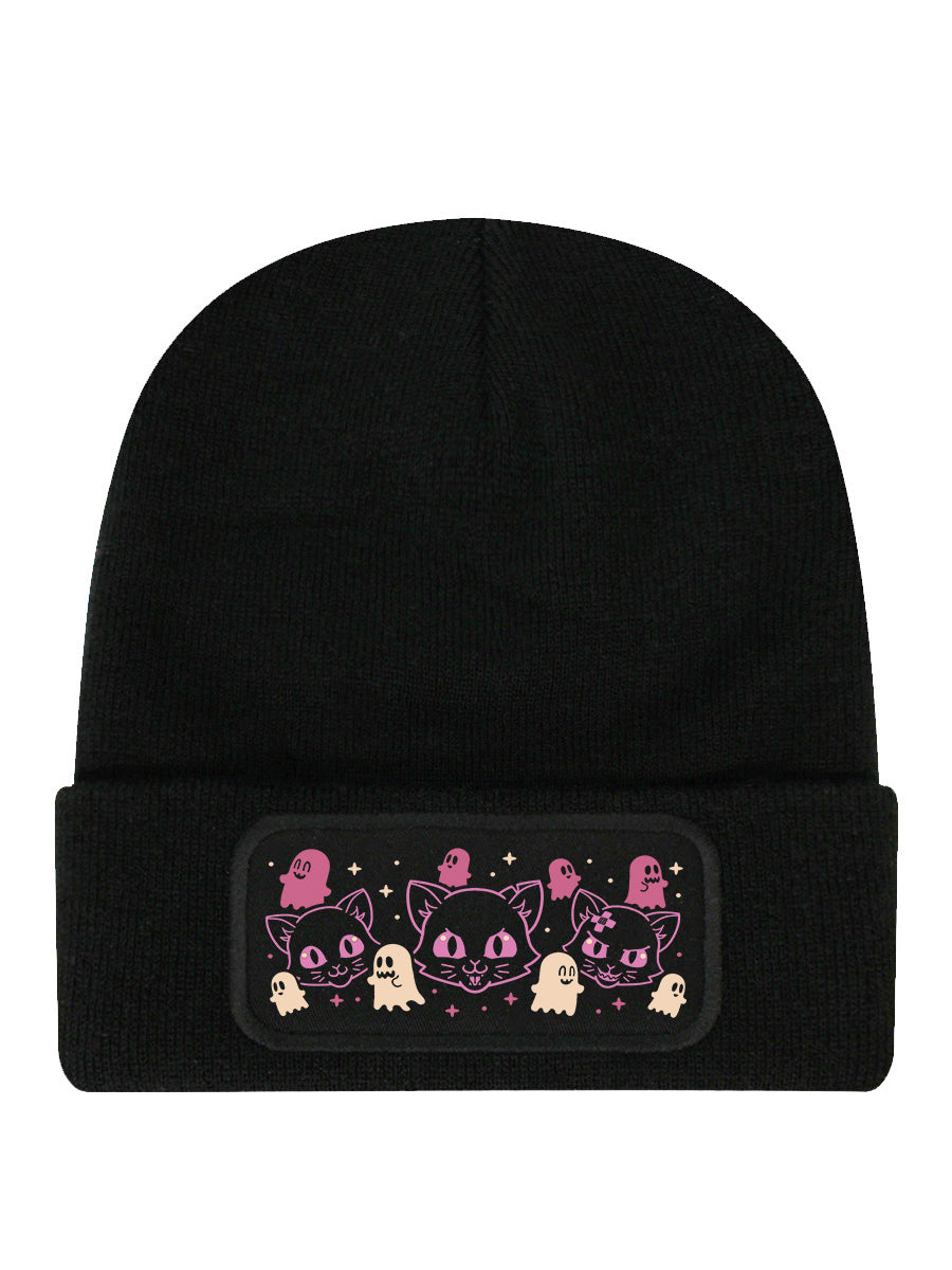 Halloween Spooks & Cats Black Beanie