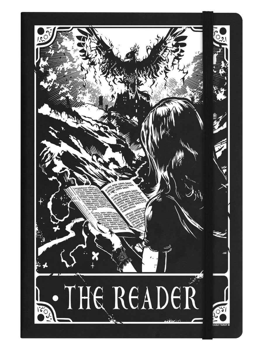 Deadly Tarot - The Reader Black A5 Hard Cover Notebook