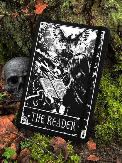 Deadly Tarot - The Reader Black A5 Hard Cover Notebook
