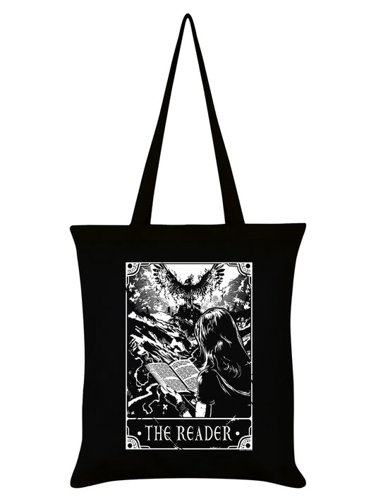 Deadly Tarot - The Reader Black Tote Bag