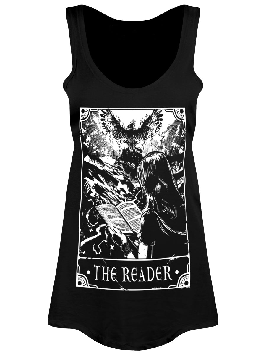 Deadly Tarot - The Reader Ladies Black Floaty Vest