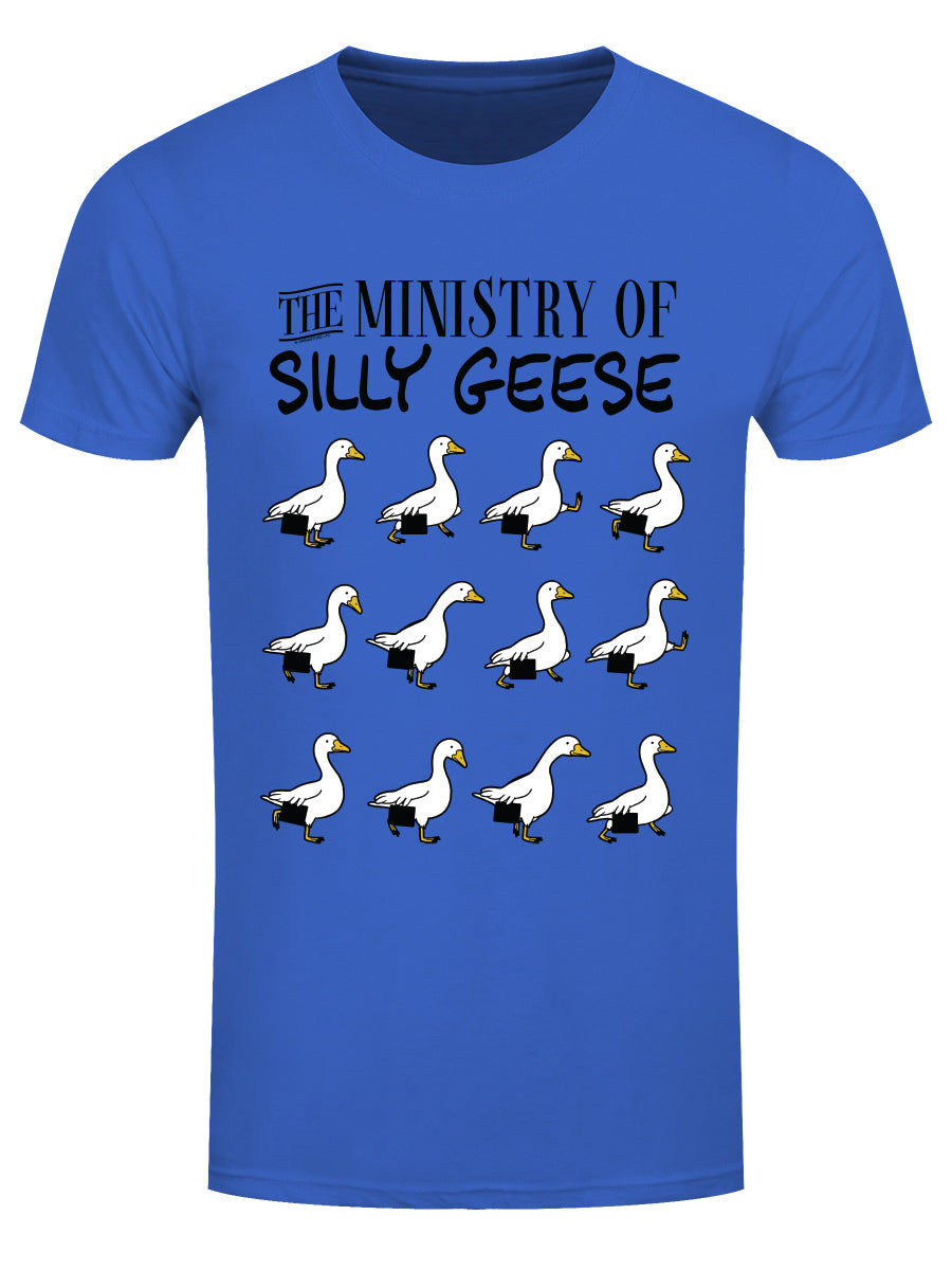 Ministry Of Silly Geese Men's Blue T-Shirt