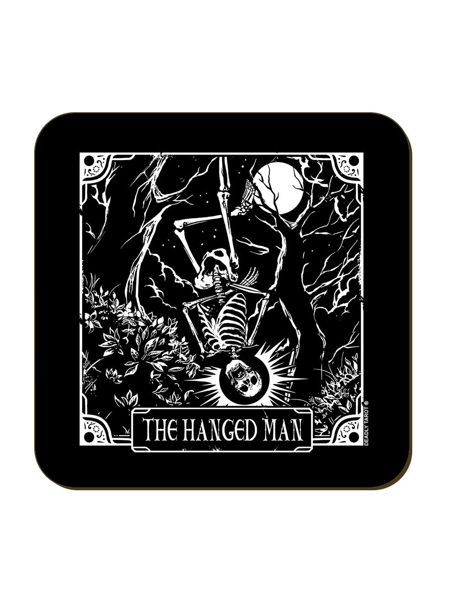 Deadly Tarot The Hanged Man Square Coaster