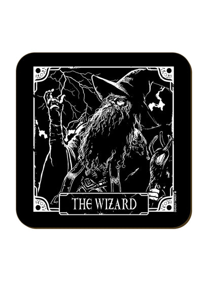 Deadly Tarot The Wizard Square Coaster
