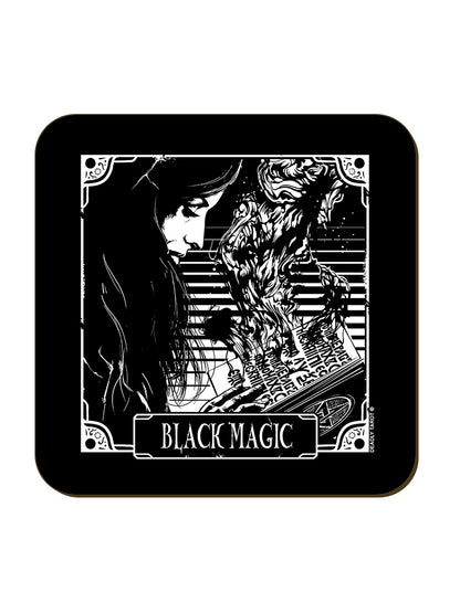 Deadly Tarot Black Magic Square Coaster