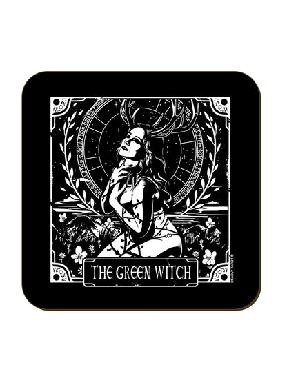 Deadly Tarot The Green Witch Square Coaster