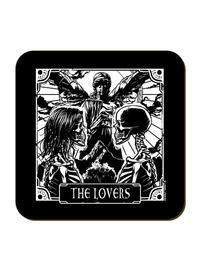 Deadly Tarot The Lovers Square Coaster