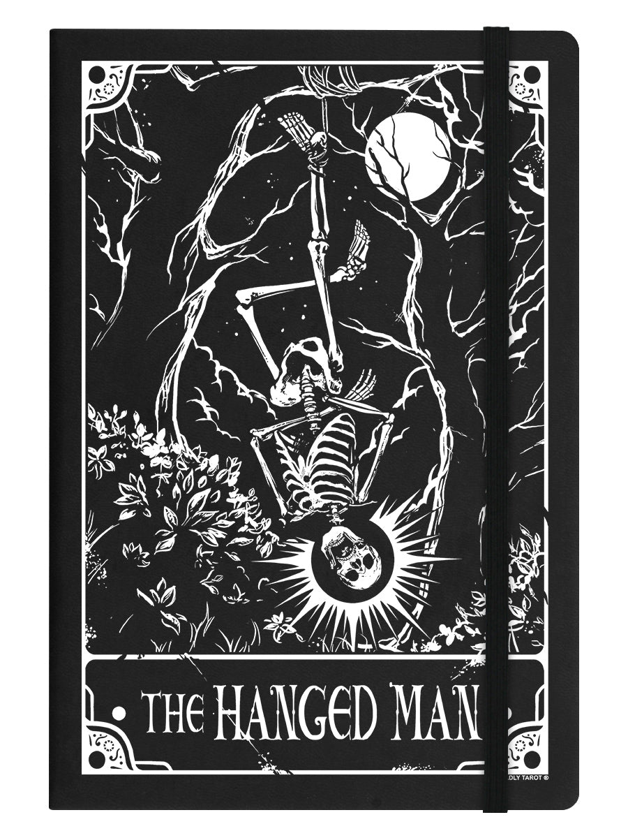 Deadly Tarot - The Hanged Man Black A5 Hard Cover Notebook