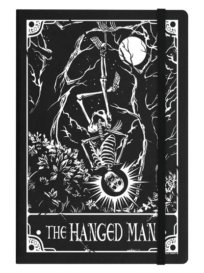 Deadly Tarot - The Hanged Man Black A5 Hard Cover Notebook