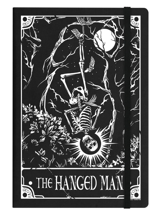 Deadly Tarot - The Hanged Man Black A5 Hard Cover Notebook