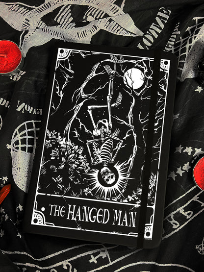 Deadly Tarot - The Hanged Man Black A5 Hard Cover Notebook