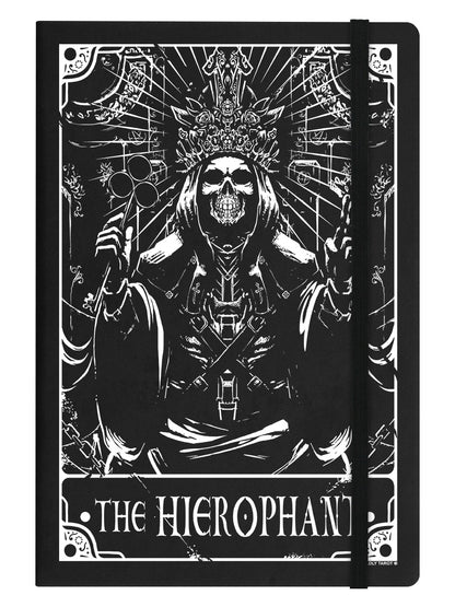 Deadly Tarot - The Hierophant Black A5 Hard Cover Notebook