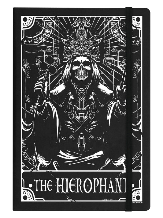 Deadly Tarot - The Hierophant Black A5 Hard Cover Notebook