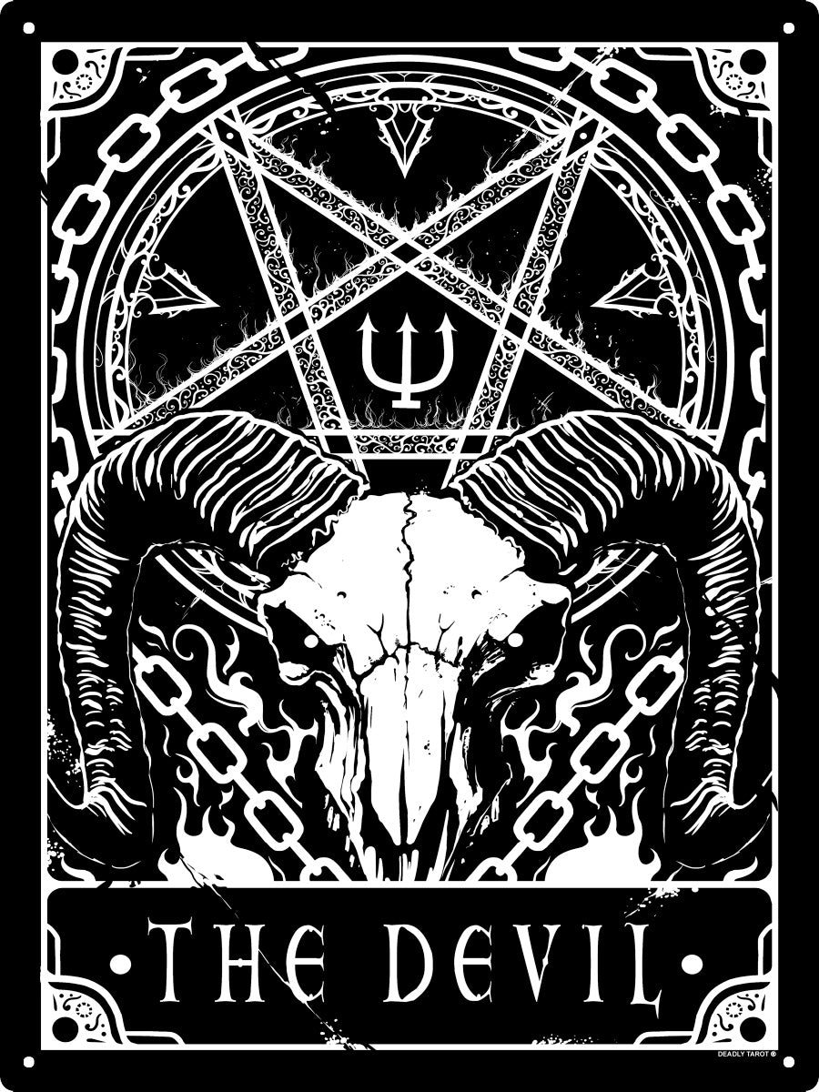 Deadly Tarot - The Devil Large Tin Sign