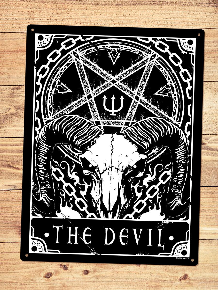 Deadly Tarot - The Devil Large Tin Sign