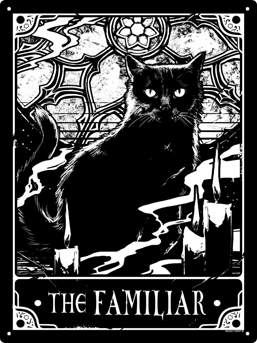 Deadly Tarot - The Familiar Large Tin Sign