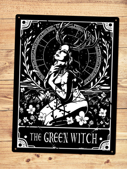 Deadly Tarot - The Green Witch Large Tin Sign