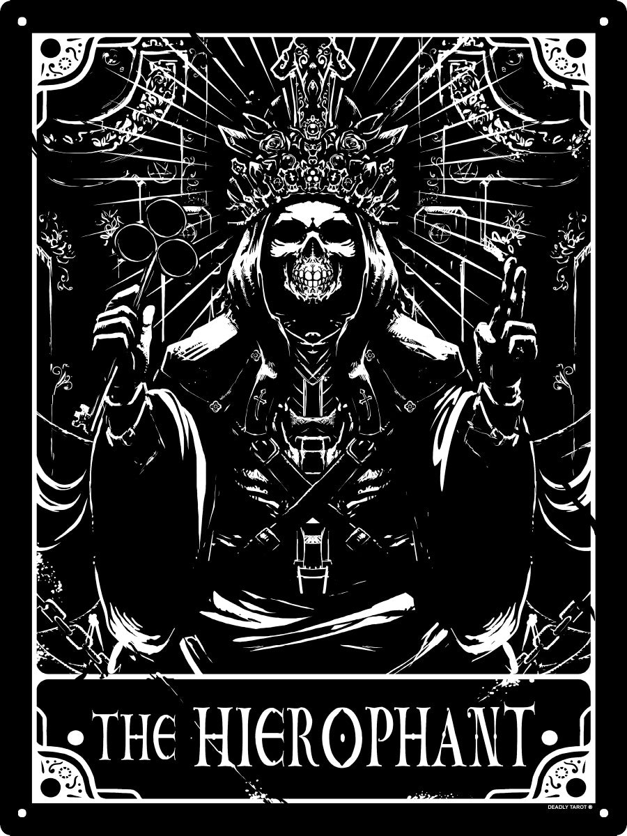 Deadly Tarot - The Hierophant Large Tin Sign