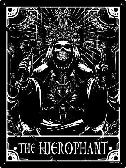 Deadly Tarot - The Hierophant Large Tin Sign