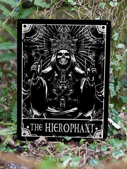 Deadly Tarot - The Hierophant Large Tin Sign