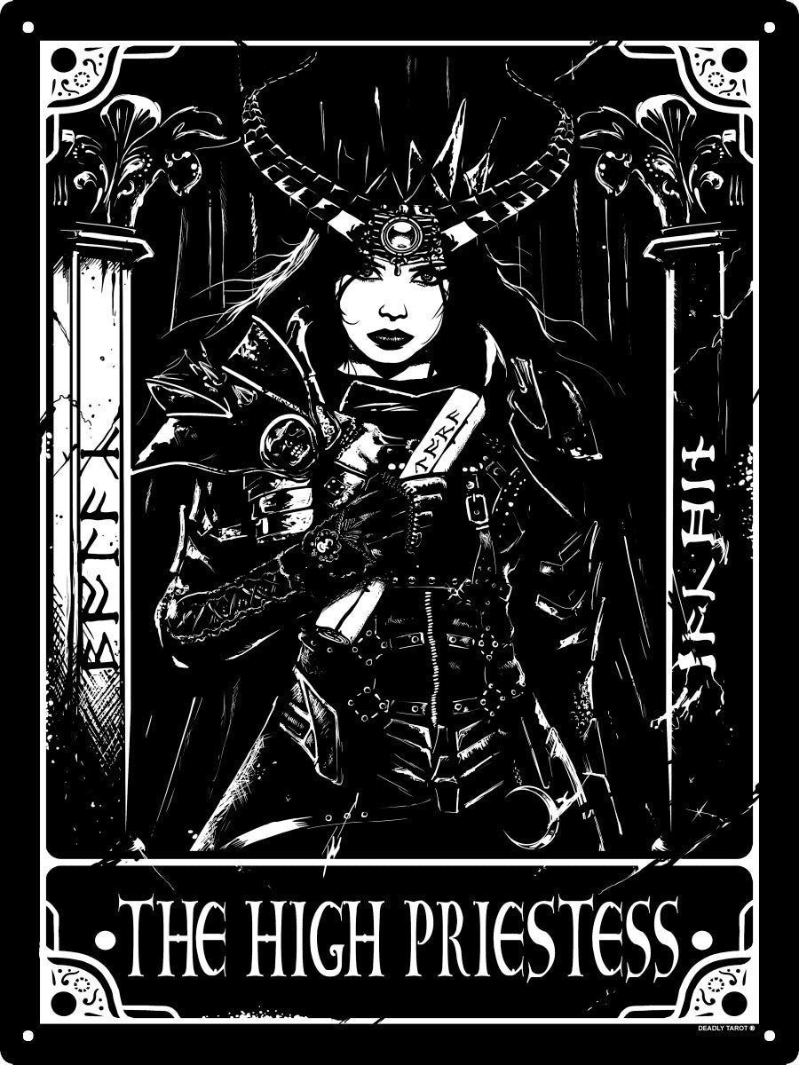 Deadly Tarot - The High Priestess Large Tin Sign