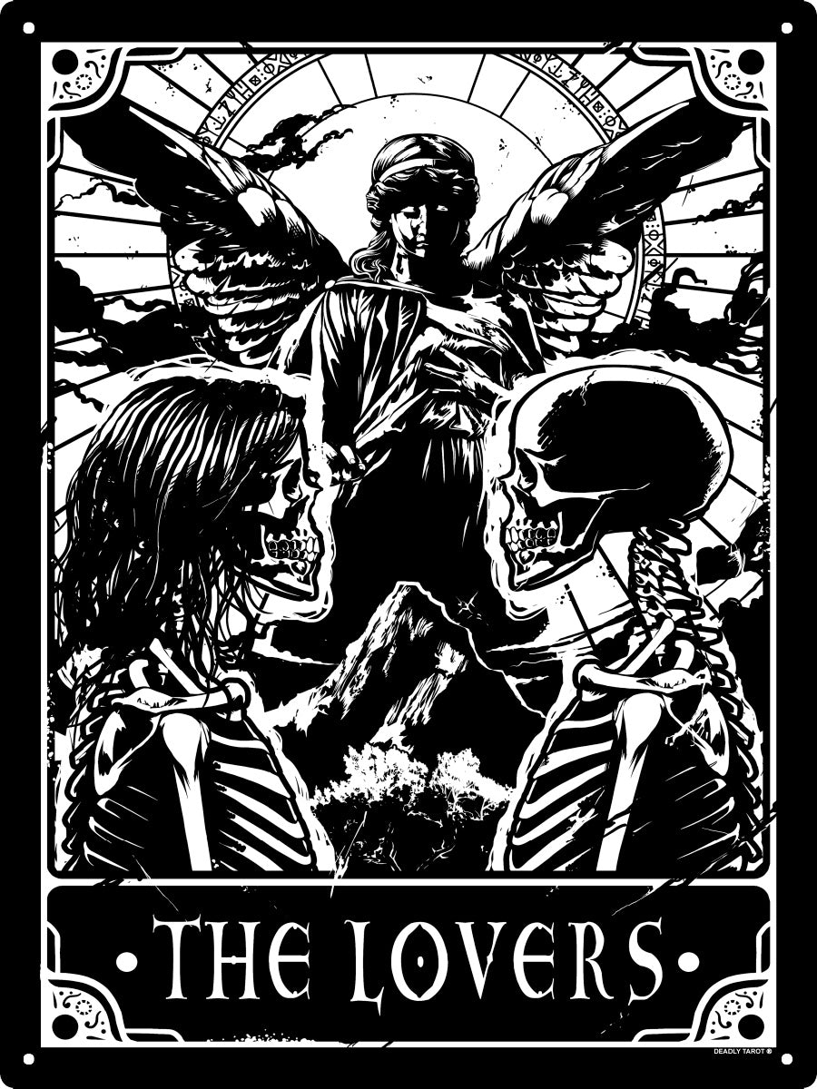 Deadly Tarot - The Lovers Large Tin Sign