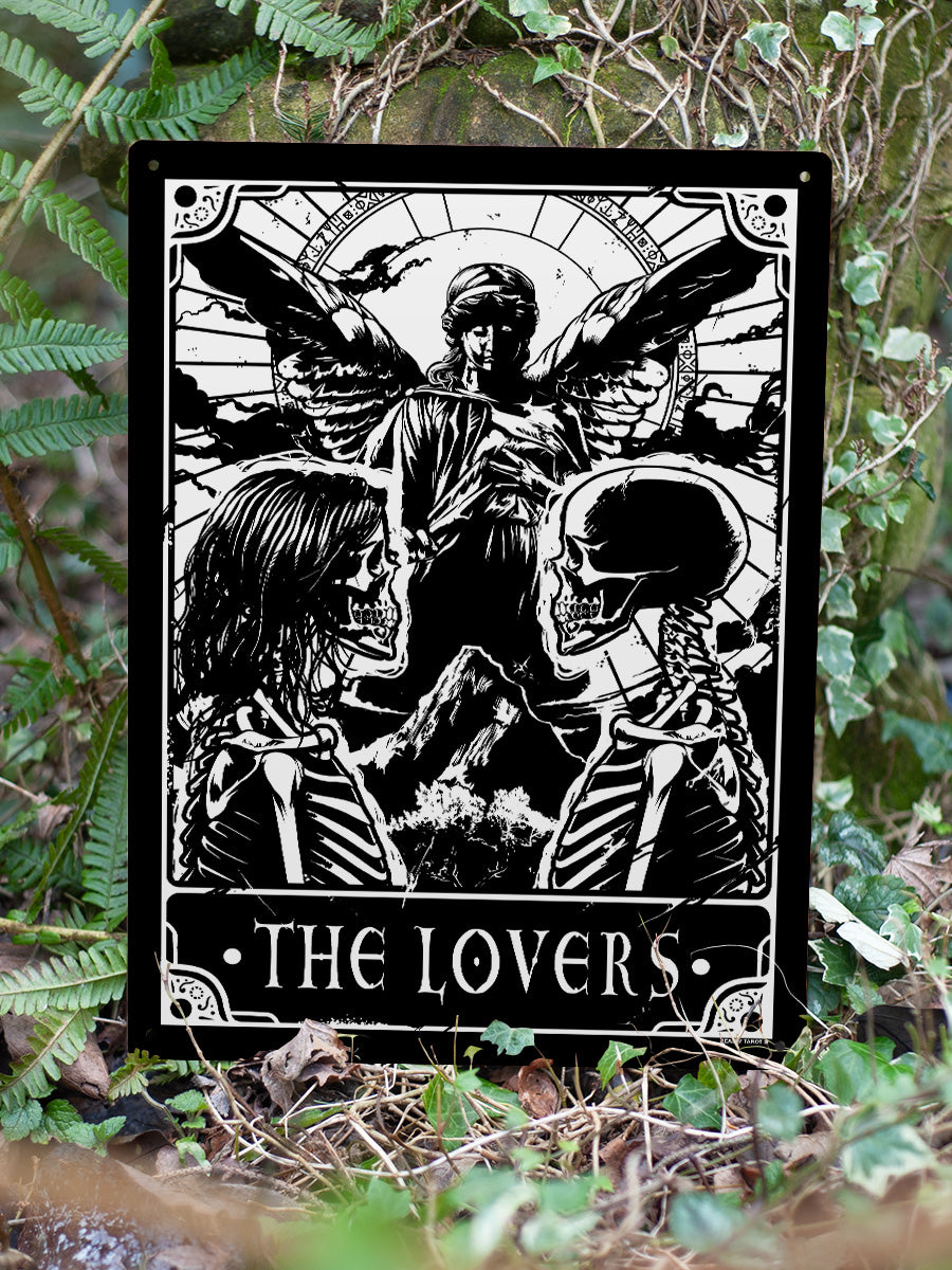 Deadly Tarot - The Lovers Large Tin Sign