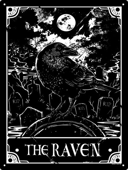 Deadly Tarot - The Raven Large Tin Sign