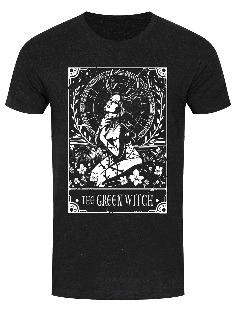 Deadly Tarot - The Green Witch Heather Black Denim Men's T-Shirt