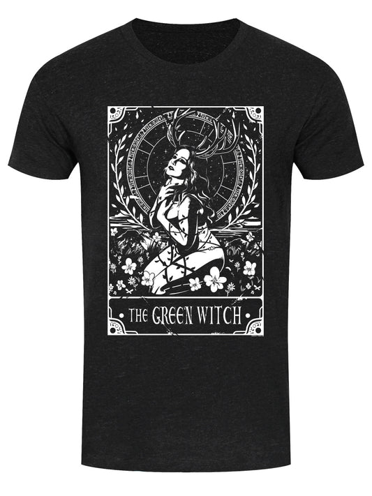 Deadly Tarot - The Green Witch Heather Black Denim Men's T-Shirt