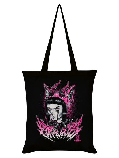 Pinku Kult Vulpine Black Tote Bag