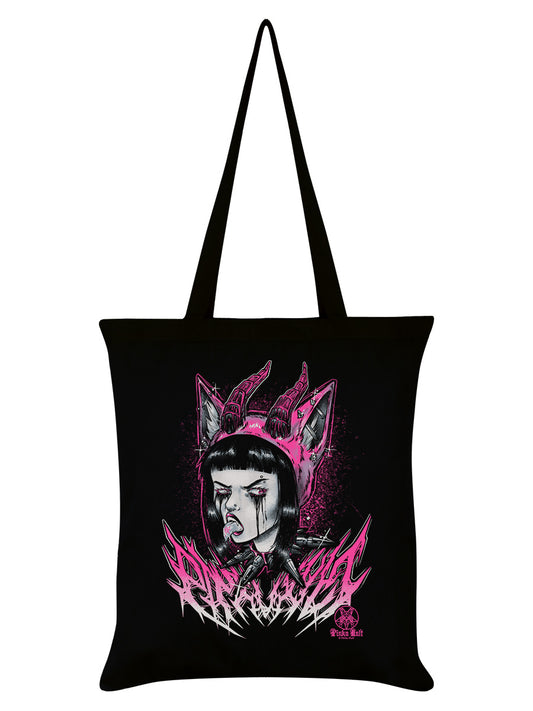 Pinku Kult Vulpine Black Tote Bag