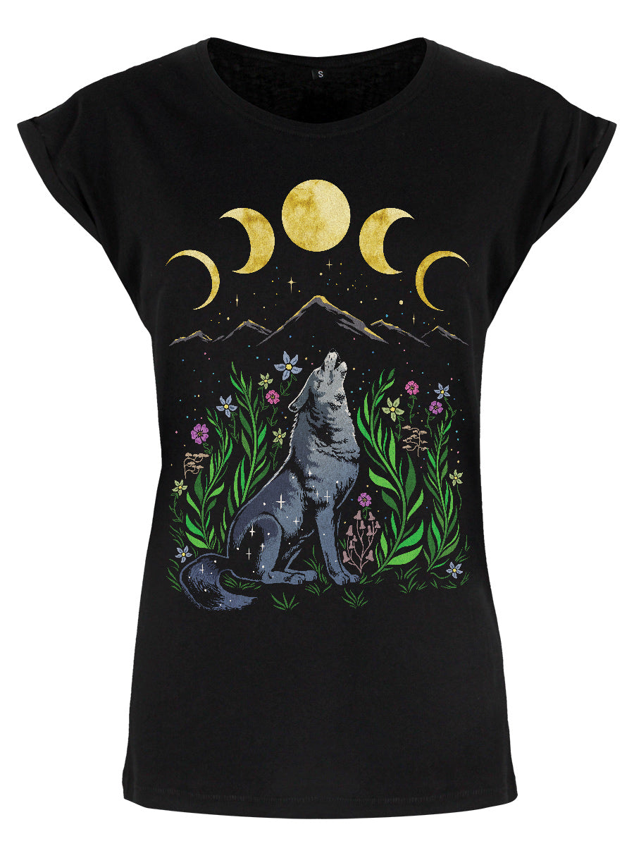 Lupine Howl Ladies Premium Black T-Shirt