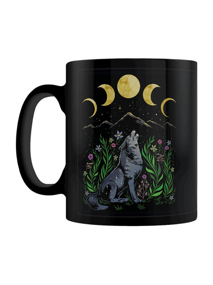 Lupine Howl Black Mug