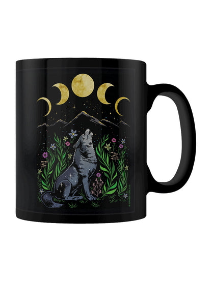 Lupine Howl Black Mug