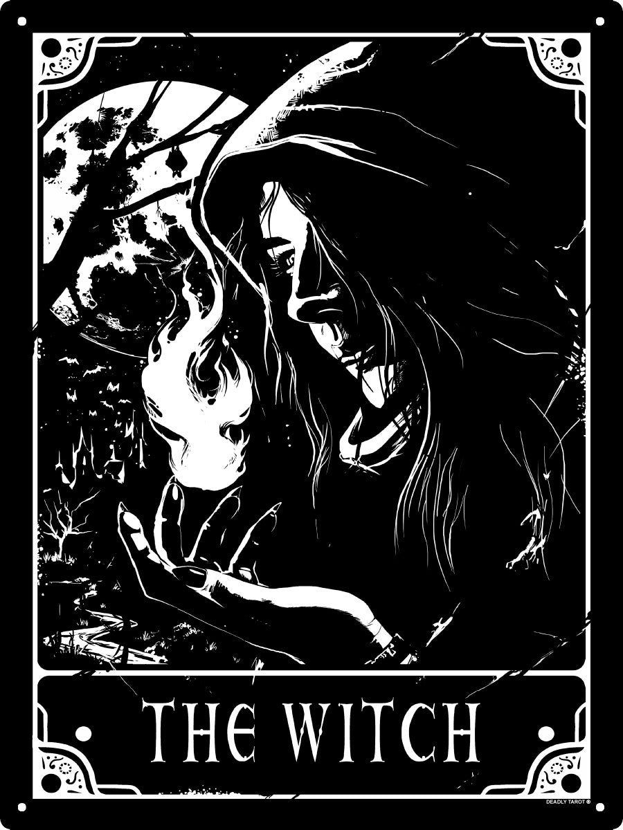 Deadly Tarot - The Witch Large Tin Sign