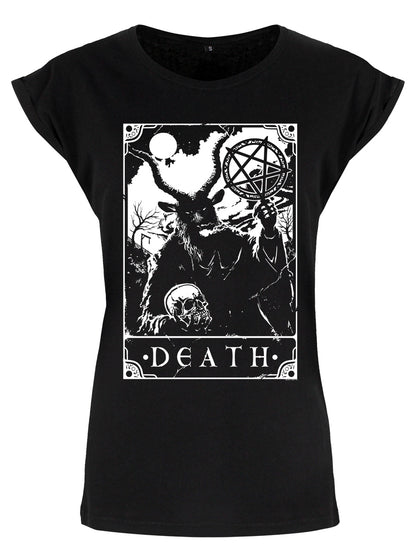 Deadly Tarot - Death Ladies Premium Black T-Shirt