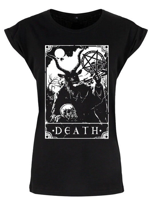 Deadly Tarot - Death Ladies Premium Black T-Shirt