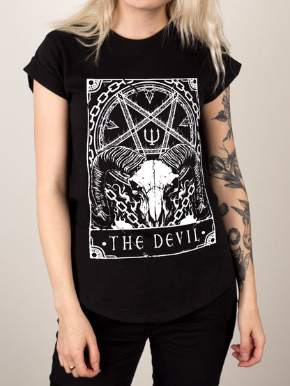 Deadly Tarot - The Devil Ladies Premium Black T-Shirt