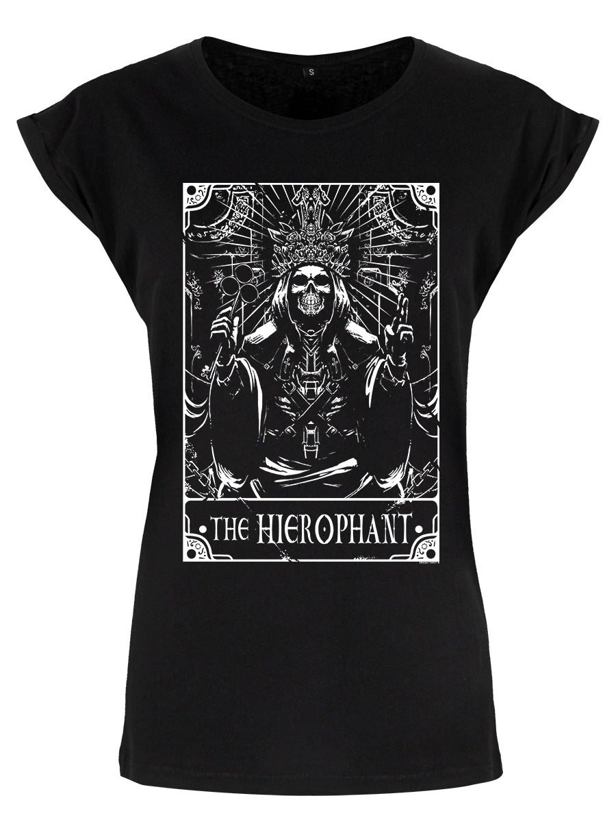 Deadly Tarot - The Hierophant Ladies Premium Black T-Shirt