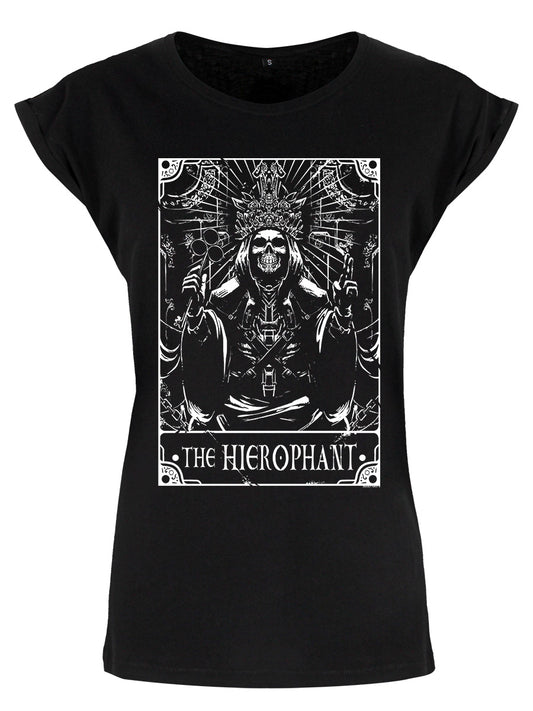 Deadly Tarot - The Hierophant Ladies Premium Black T-Shirt